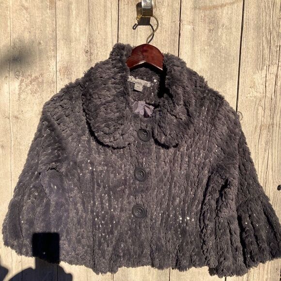 Sequined Cropped Jacket with Bell Sleeve - Picture 1 of 7